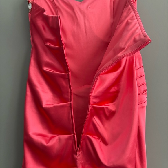 Vintage Size 2 Pink Padded Strapless Bodycon Mini Prom Dress - Picture 9 of 13